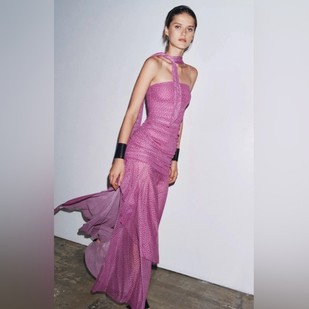 Zara Strapless Purple Dress